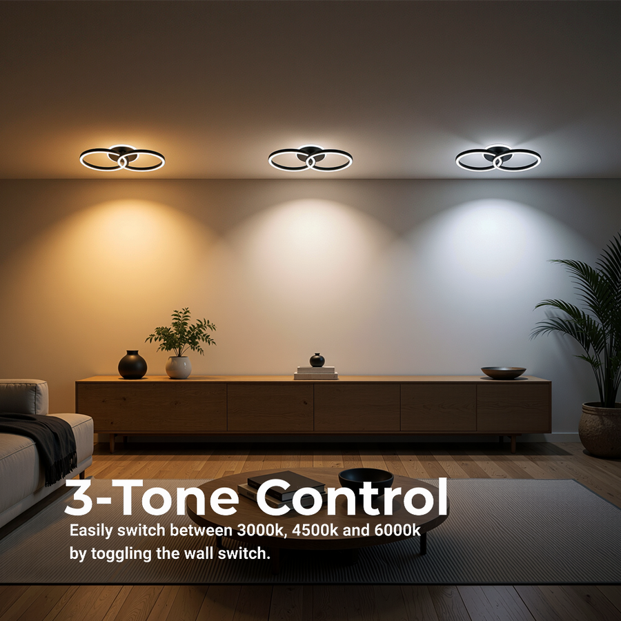 LED csillár távirányítóval RIGA LILITH 34W, 2 kör, hideg/meleg/semleges fény, szabályozható, fekete LED csillárok távirányítóval Alapértelmezett cím Alessandro Design