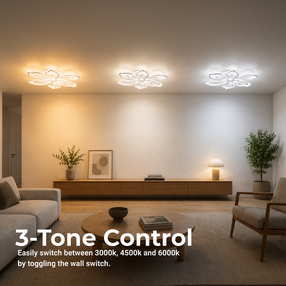 LED-es csillár távirányítóval GLORIOSA 95W, 5 szirom, hideg/meleg/semleges fény, szabályozható, fehér LED-es csillár távirányítóval Alapértelmezett cím Alessandro Design