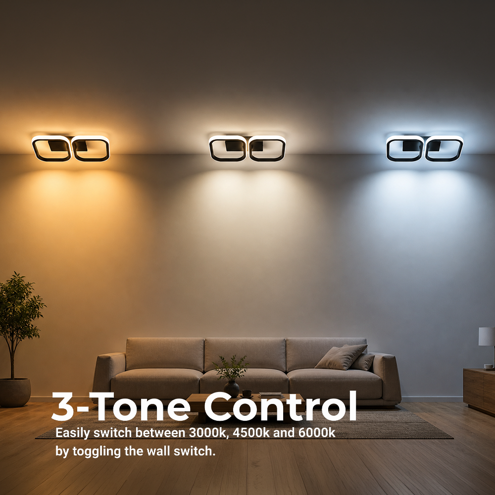 LED csillár VERTEX 21W, 2 négyzet, lineáris, hideg/meleg/semleges fény, fekete LED csillárok alapértelmezett cím Alessandro Design