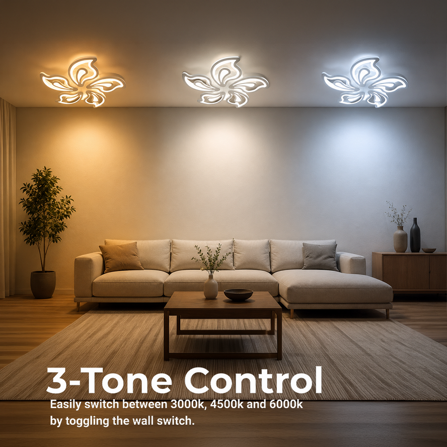 LED csillár távirányítóval LILY 86W, 5 elem, hideg/meleg/semleges fény, szabályozható, fehér LED-es csillár távirányítóval Alapértelmezett cím Alessandro Design