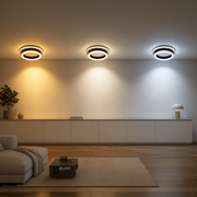 MODERN LED csillár 25 W, átmérő 20 cm, kerek, hideg/meleg/semleges fény, fekete LED csillárok alapértelmezett cím Alessandro Design