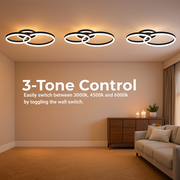 LED csillár távirányítóval RINOVA 66W, 2 kör, hideg/meleg/semleges fény, szabályozható, fekete LED csillárok távirányítóval Alapértelmezett cím Alessandro Design