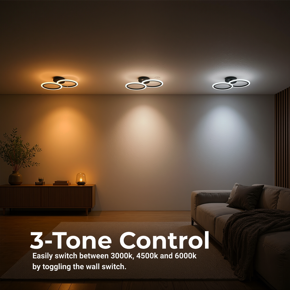 LED csillár távirányítóval BETTY 27W, 2 kör, hideg/meleg/semleges fény, szabályozható, fekete LED csillárok távirányítóval Alapértelmezett cím Alessandro Design