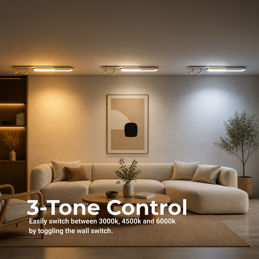 Lustra LED cu Proiector Reglabil FISSO Camilla, 66W, lumina Rece/Calda/Neutra, Auriu Lucios Lustre LED Default Title Alessandro Design