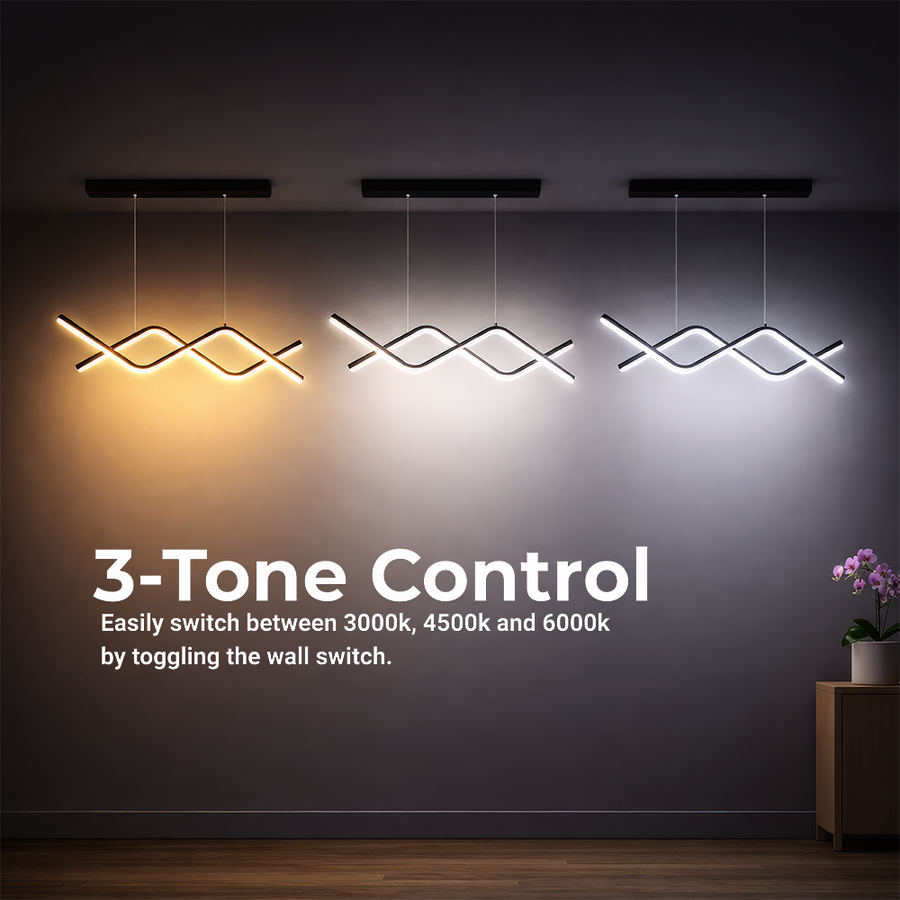 Függesztett LED-es csillár távirányítóval ZIGZAG 27W, hideg/meleg/semleges fény, szabályozható, fekete, állítható magasságú LED-csillárok távirányítóval Alapértelmezett cím Alessandro Design