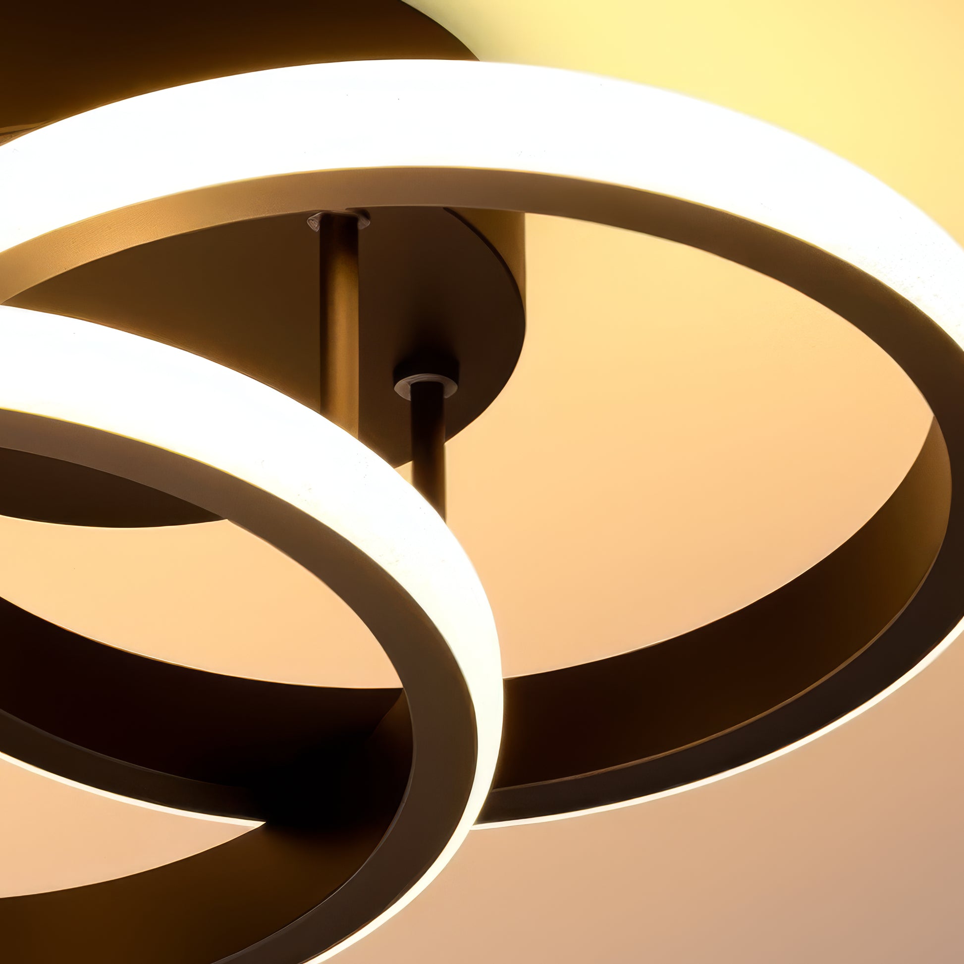LED csillár VERTEX CIRCULA 21W, 2 kör, fém keretek, hideg/meleg/semleges fény 3000K/4000K/6000K, fekete, fém LED-csillárok alapértelmezett cím Alessandro Design