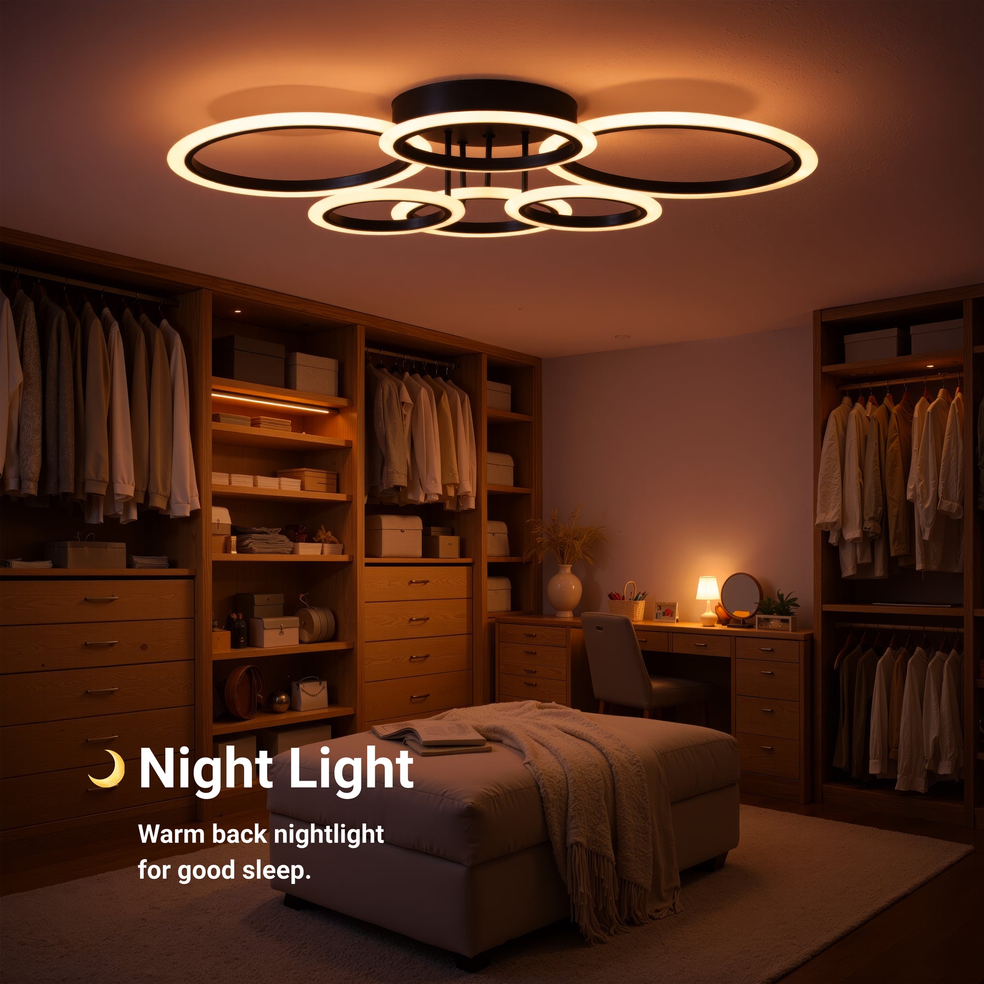 LED csillár távirányítóval BETTY 82W, 6 kör, hideg/meleg/semleges fény, szabályozható, fekete LED csillárok távirányítóval Alapértelmezett cím Alessandro Design