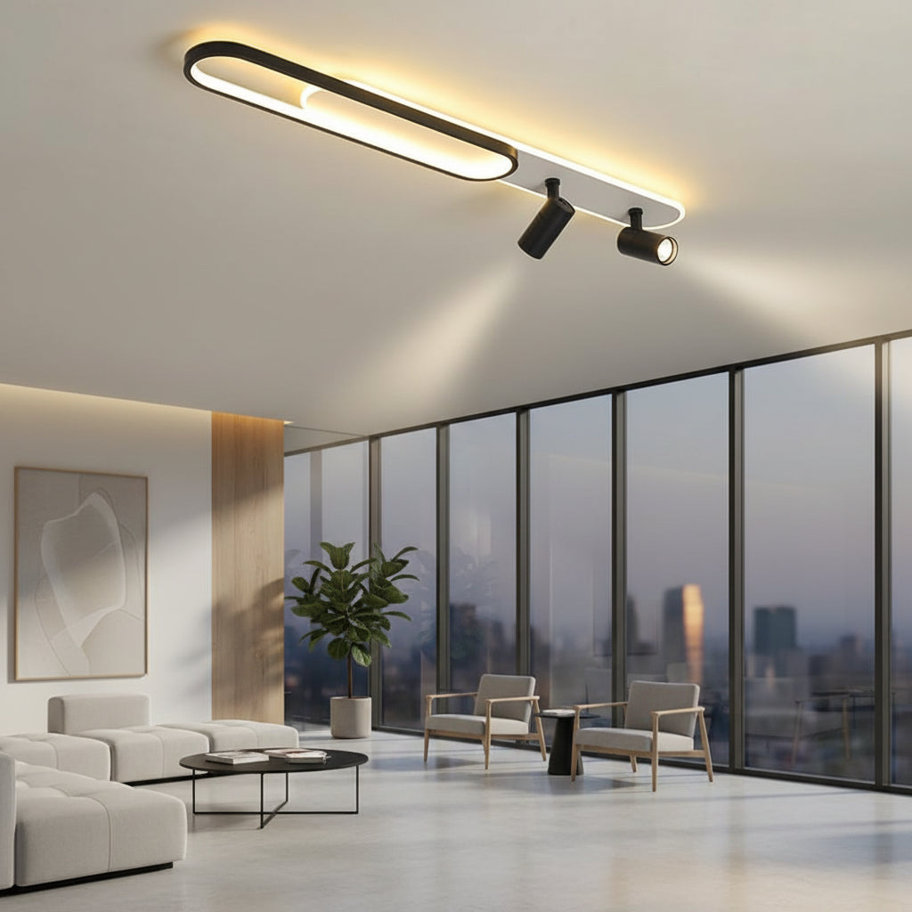 LED csillár állítható kivetítővel FISSO Camilla 70W, hideg/meleg/semleges fény, fekete LED csillárok Alapértelmezett cím Alessandro Design