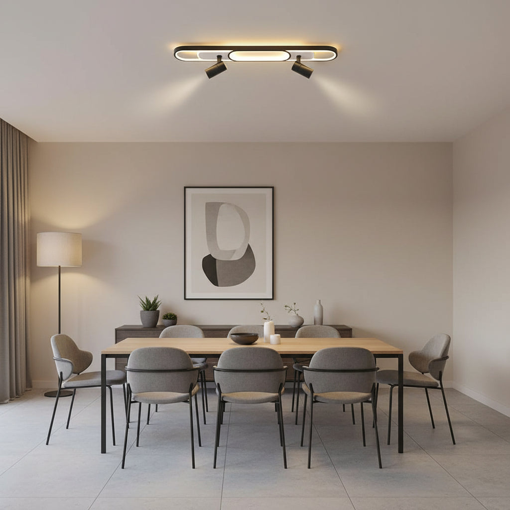 LED csillár állítható kivetítővel FISSO Camilla 70W, hideg/meleg/semleges fény, fekete LED csillárok Alapértelmezett cím Alessandro Design