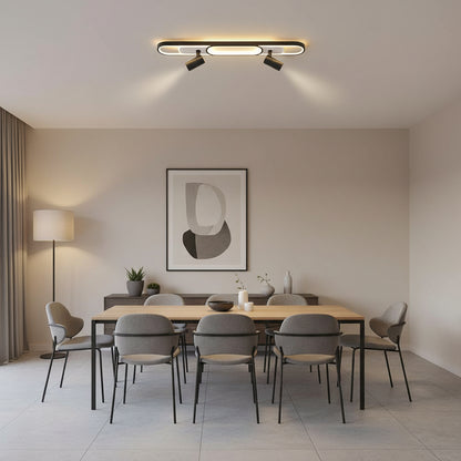LED csillár állítható kivetítővel FISSO Camilla 70W, hideg/meleg/semleges fény, fekete LED csillárok Alapértelmezett cím Alessandro Design
