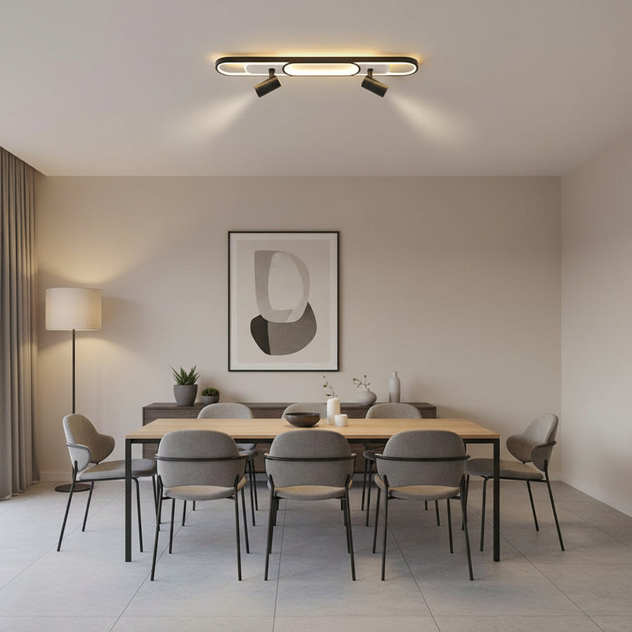 LED csillár állítható kivetítővel FISSO Camilla 70W, hideg/meleg/semleges fény, fekete LED csillárok Alapértelmezett cím Alessandro Design
