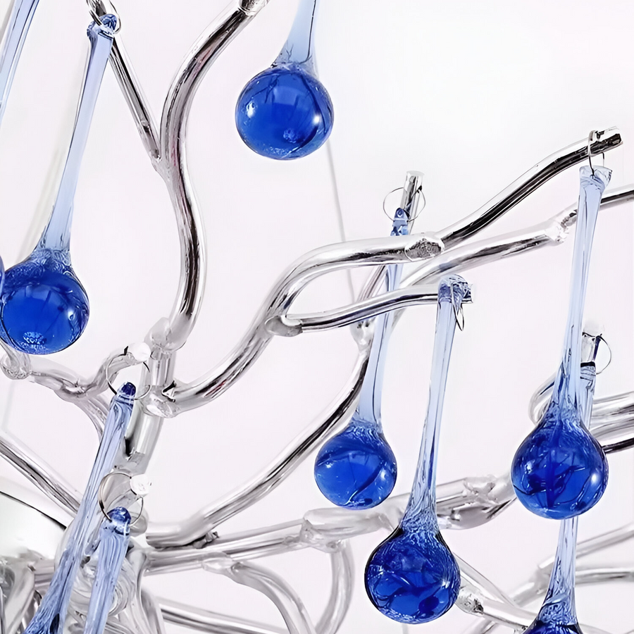 Candelabru Cristal CC335/600CH, 9x G9, Crom si Cristale Albastre, 60cm, Inaltime Reglabila Candelabre Cristal Default Title Alessandro Design