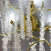 Cristal Chandler fali lámpa 3x G9 Gold belső fali lámpa Alapértelmezett cím Alessandro Design