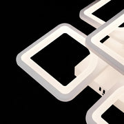 LED-csillár távirányítóval ZOE 70W, 5 négyzet, hideg/meleg/semleges fény, szabályozható, fehér LED-es csillár távirányítóval Alapértelmezett cím Alessandro Design