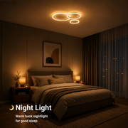 LED csillár távirányítóval BETTY 40 W, 3 kör, hideg/meleg/semleges fény, szabályozható, fehér, fém és akril LED csillárok távirányítóval Alapértelmezett cím Alessandro Design