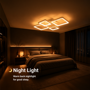 LED-es csillár távirányítóval ELLA 67W, 4 négyzet, hideg/meleg/semleges fény, szabályozható, fehér LED-es csillár távirányítóval Alapértelmezett cím Alessandro Design