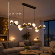 Aurion 29 W akril LED függő csillár távirányítóval, szabályozható, fekete arany, fém és akril LED csillárok távirányítóval Alapértelmezett cím Alessandro Design