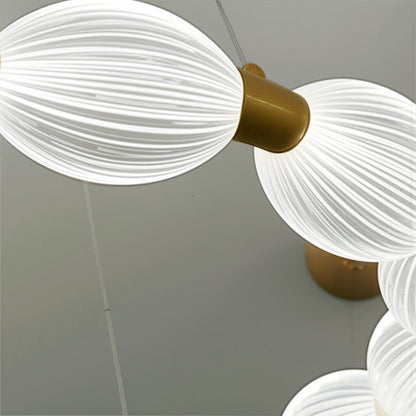 Lustra LED suspendata FAUSTO II, 42W, lumina Rece/Calda/Neutra, Inaltime Reglabila, Auriu Lustre Moderne Default Title Alessandro Design