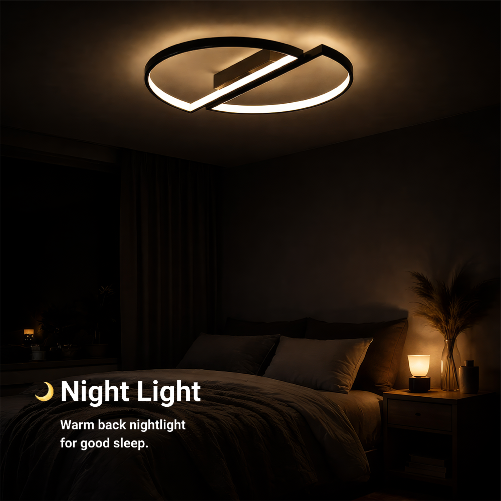LED-es csillár távirányítóval VECTOR ARCUS 52W, 2 elem, hideg/meleg/semleges fény, szabályozható, fekete LED-es csillárok távirányítóval Alapértelmezett cím Alessandro Design