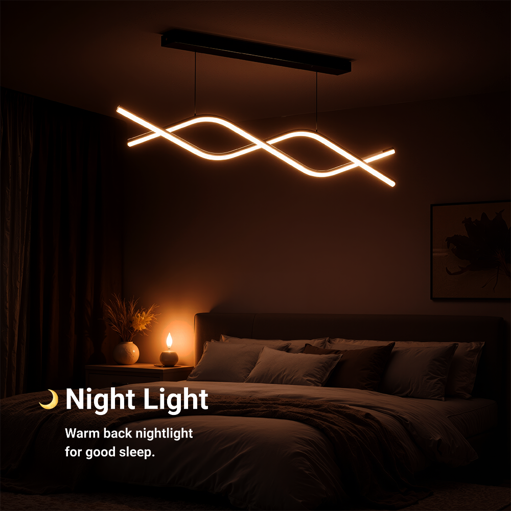 Függesztett LED-es csillár távirányítóval ZIGZAG 27W, hideg/meleg/semleges fény, szabályozható, fekete, állítható magasságú LED-csillárok távirányítóval Alapértelmezett cím Alessandro Design