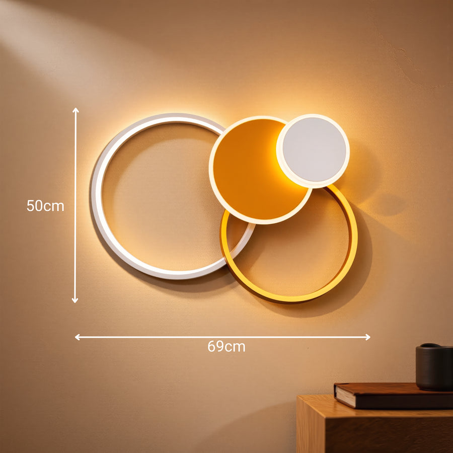 LED csillár távirányítóval KILLIAN 80W, 4 kör, hideg/meleg/semleges fény, szabályozható, arany LED-es csillárok távirányítóval Alapértelmezett cím Alessandro Design