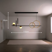Függesztett LED-csillár távirányítóval DAMARA 44W, hideg/meleg/semleges fény, szabályozható, fekete, állítható magasságú LED-csillárok távirányítóval Alapértelmezett cím Alessandro Design
