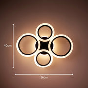 LED csillár távirányítóval BETTY 41W, 4 kör, hideg/meleg/neutrális/RGB fény, szabályozható, fekete LED csillárok távirányítóval Alapértelmezett cím Alessandro Design