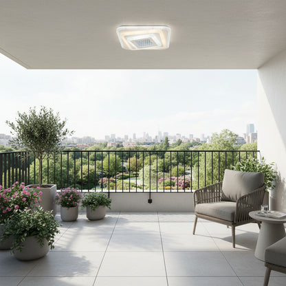 LED csillár NEXA 3D 46W, négyzet alakú, hideg/meleg/semleges fény, fehér LED csillárok alapértelmezett cím Alessandro Design