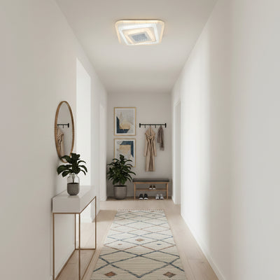 LED csillár NEXA 3D 46W, szögletes, hideg/meleg/semleges fény, fehér