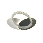 Kristály LED-csillár PRISMIQ 39W, 3 ovális, hideg/meleg/semleges fény, fekete Beltéri fali lámpák Alapértelmezett cím Alessandro Design