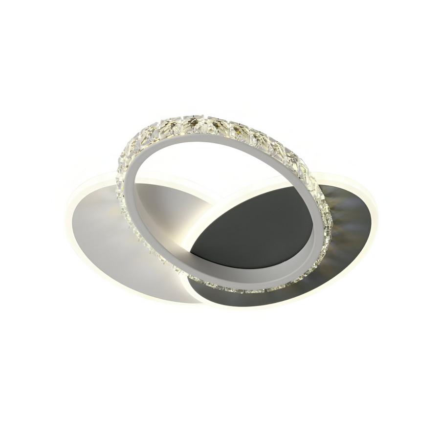 Kristály LED-csillár PRISMIQ 39W, 3 ovális, hideg/meleg/semleges fény, fekete Beltéri fali lámpák Alapértelmezett cím Alessandro Design
