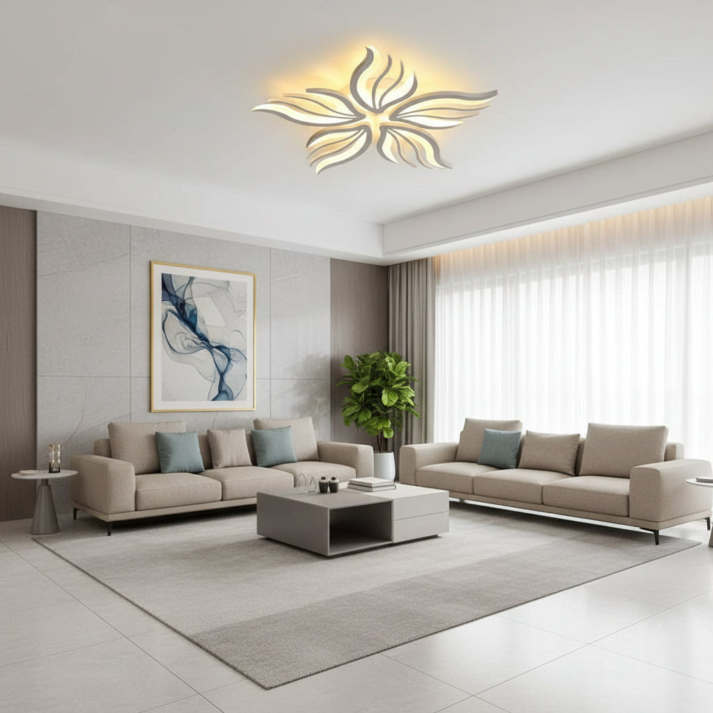 LED-es csillár távirányítóval SAKURA 62W, 5 szirom, hideg/meleg/semleges fény, szabályozható, fehér LED-es csillár távirányítóval Alapértelmezett cím Alessandro Design