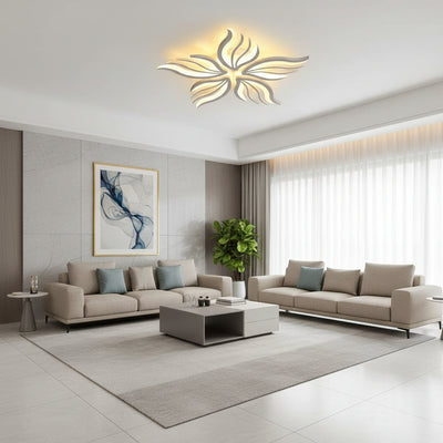 LED csillár távirányítóval SAKURA 62W, 5 szirom, hideg/meleg/semleges fény, szabályozható, fehér