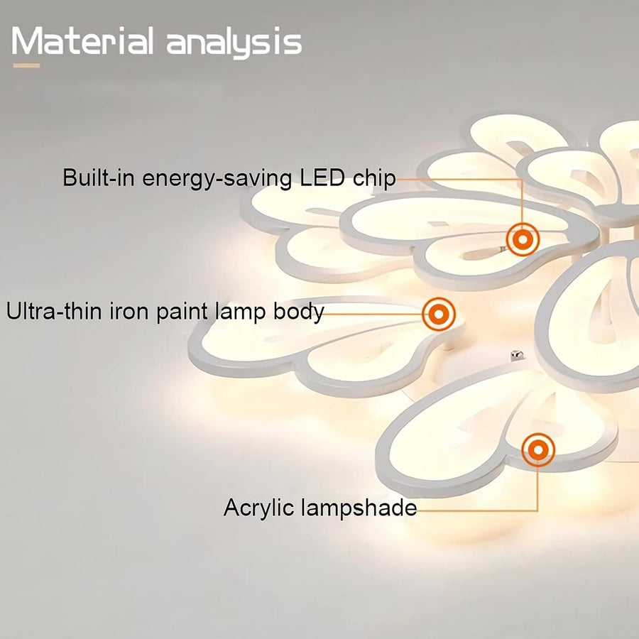 LED-es csillár távirányítóval BLOSSOM 146W, 12 szirom, hideg/meleg/semleges fény 3000k/4000k/6000k, szabályozható, fehér LED-csillár távirányítóval Alapértelmezett cím Alessandro Design
