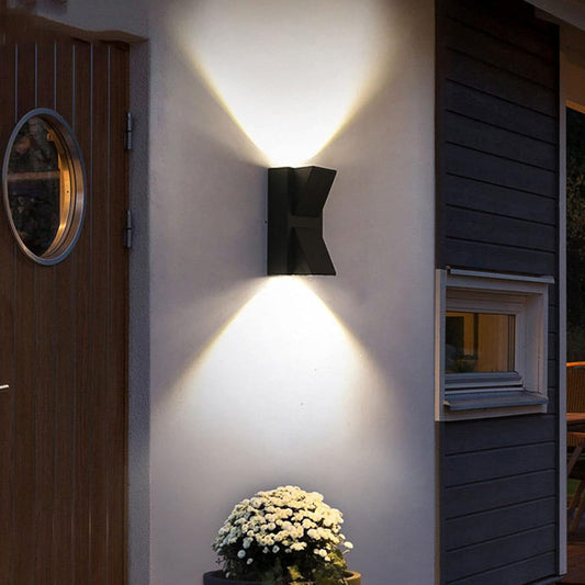 Aplica LED de Exterior si Interior, 6W, 2 Surse x 5W, IP65, ABS, Negru, 3000K, AX100/2BK Aplice de Exterior Default Title Alessandro Design