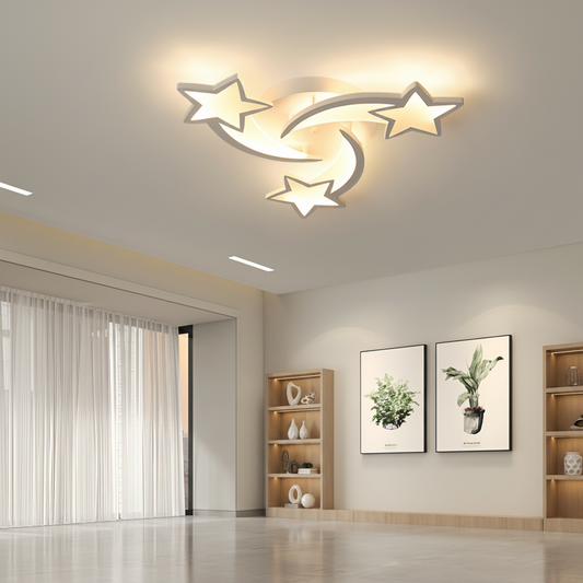 LED-es csillár távirányítóval IPOMOEA 51W, 3 csillag, hideg/meleg/semleges fény, szabályozható, fehér LED-es csillár távirányítóval Alapértelmezett cím Alessandro Design