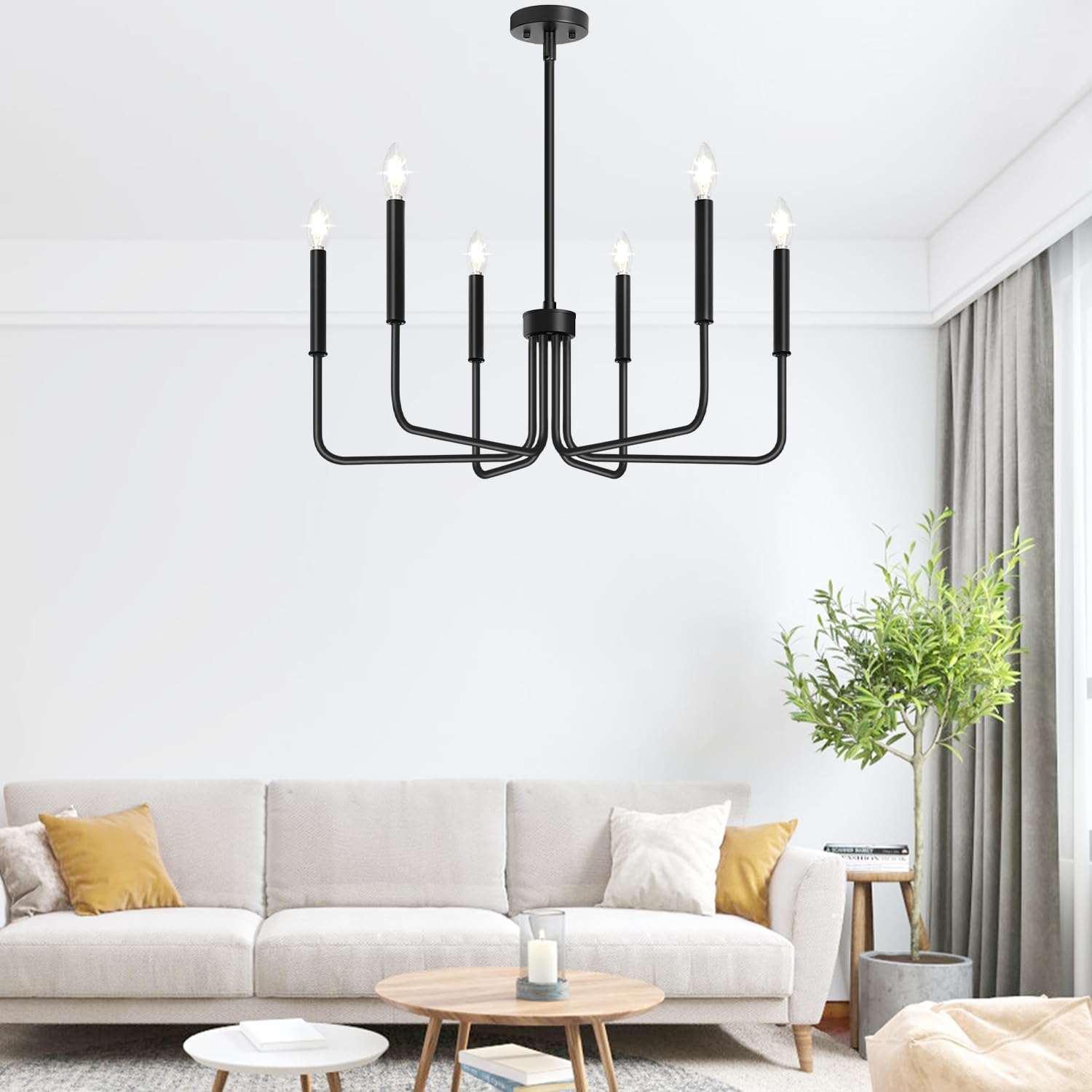 Lustra Metalic AVANT, tip Pendul cu brate, D63 cm Rotunda, 6xE14, Negru Lustre Industrial Default Title Alessandro Design