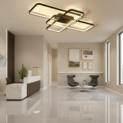 IANUSIS LED csillár távirányítóval 95W, 3 elem, hideg/meleg/semleges fény, szabályozható, fekete LED csillárok távirányítóval Alapértelmezett cím Alessandro Design