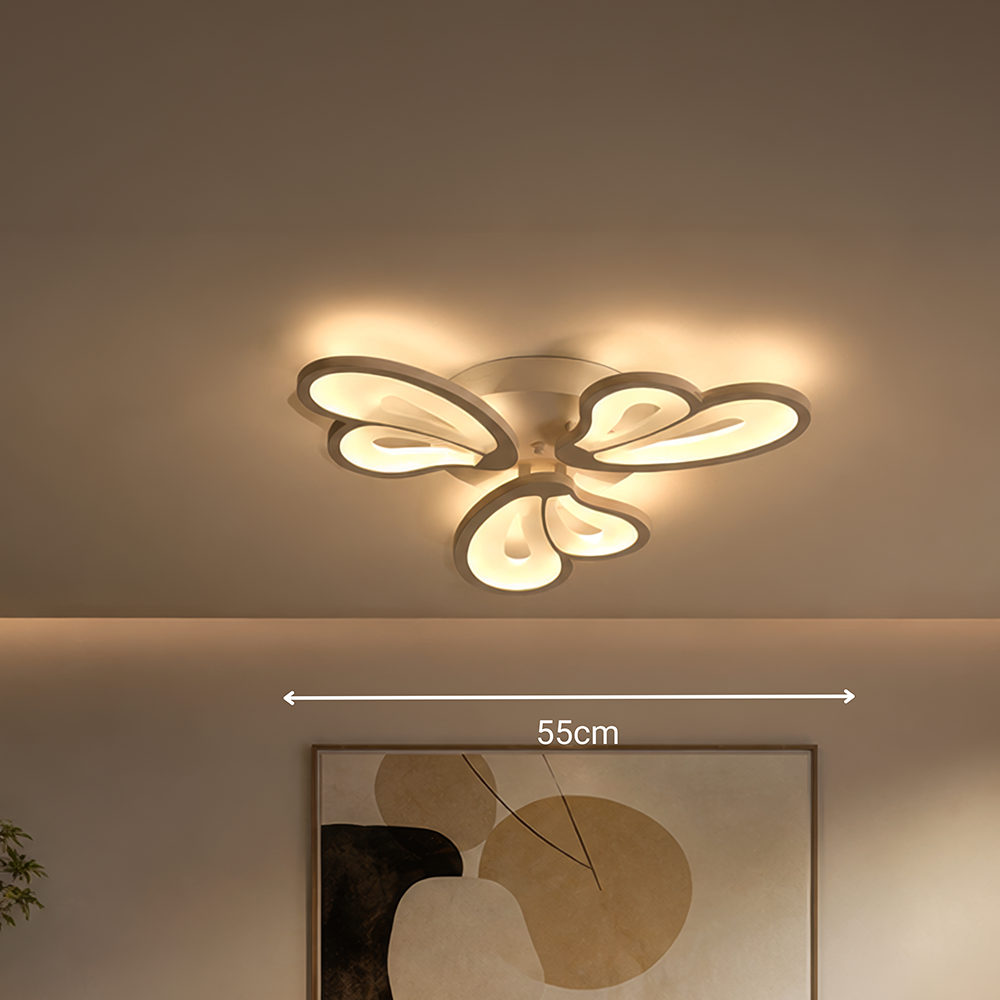 LED csillár távirányítóval BLOSSOM 40W, 3 szirom, hideg/meleg/semleges fény, szabályozható, fehér LED-es csillár távirányítóval Alapértelmezett cím Alessandro Design