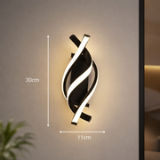 Reid 13W LED fali lámpa, hideg/meleg/semleges fény, fekete beltéri fali lámpák alapbeállítás Alessandro Design