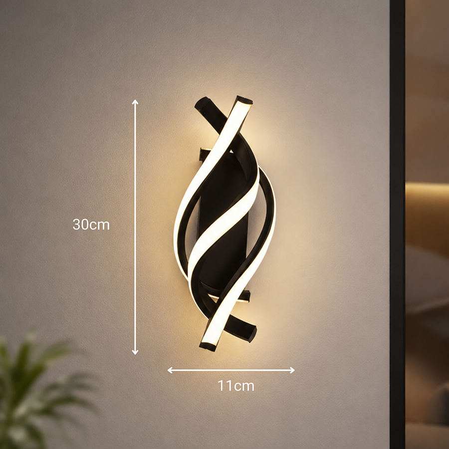 Reid 13W LED fali lámpa, hideg/meleg/semleges fény, fekete beltéri fali lámpák alapbeállítás Alessandro Design