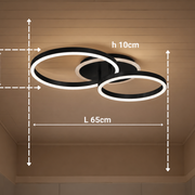LED csillár távirányítóval RINOVA 66W, 2 kör, hideg/meleg/semleges fény, szabályozható, fekete LED csillárok távirányítóval Alapértelmezett cím Alessandro Design