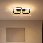 LED csillár VERTEX 21W, 2 négyzet, lineáris, hideg/meleg/semleges fény, fekete LED csillárok alapértelmezett cím Alessandro Design