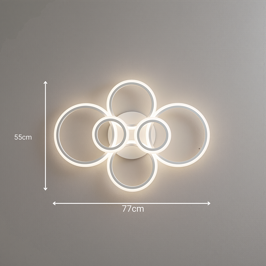 LED csillár távirányítóval BETTY 82W, 6 kör, hideg/meleg/semleges fény, szabályozható, fehér LED-es csillár távirányítóval Alapértelmezett cím Alessandro Design