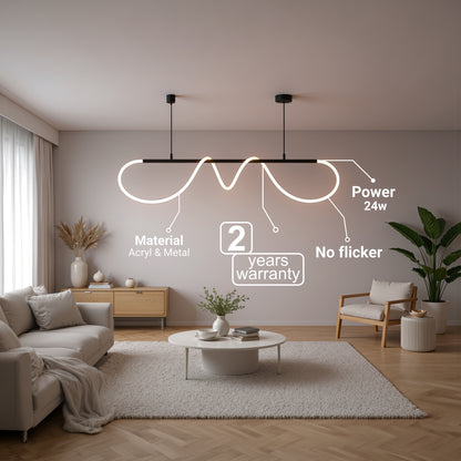 DIVINO LED csillár rugalmas szilikon csővel - 24 W, állítható fény, matt fekete Modern csillárok Alapértelmezett cím Alessandro Design
