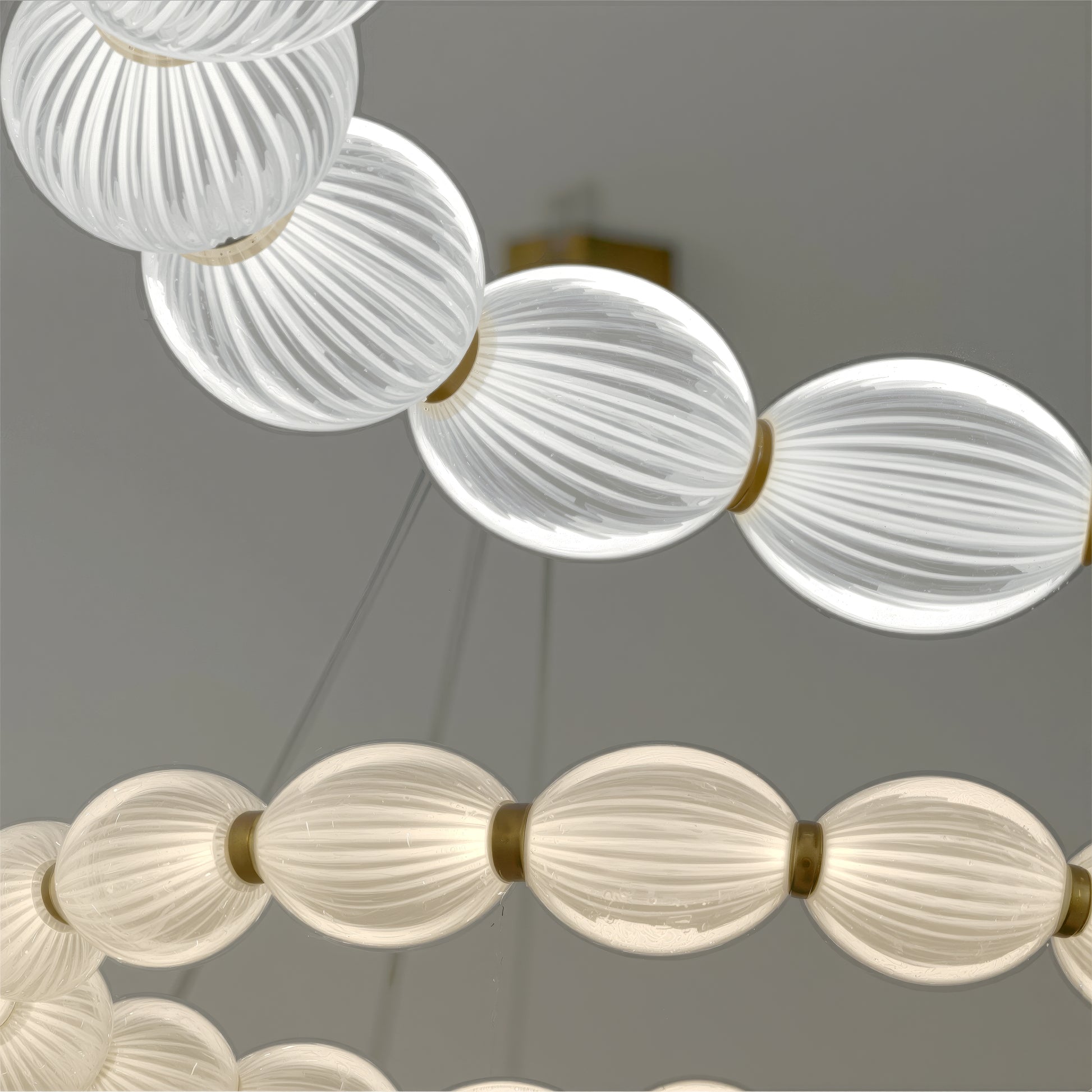 Lustra LED suspendata FAUSTO II, 42W, lumina Rece/Calda/Neutra, Inaltime Reglabila, Auriu Lustre Moderne Default Title Alessandro Design