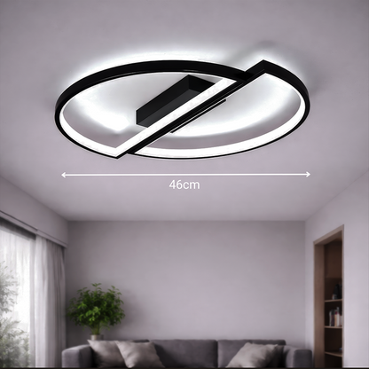 LED-es csillár távirányítóval VECTOR ARCUS 52W, 2 elem, hideg/meleg/semleges fény, szabályozható, fekete LED-es csillárok távirányítóval Alapértelmezett cím Alessandro Design