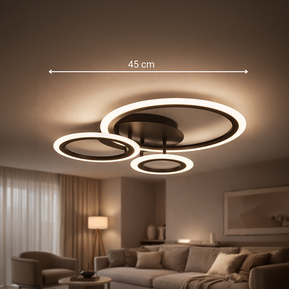 LED csillár távirányítóval BETTY 40W, 3 kör, hideg/meleg/semleges fény, szabályozható, fekete LED csillárok távirányítóval Alapértelmezett cím Alessandro Design