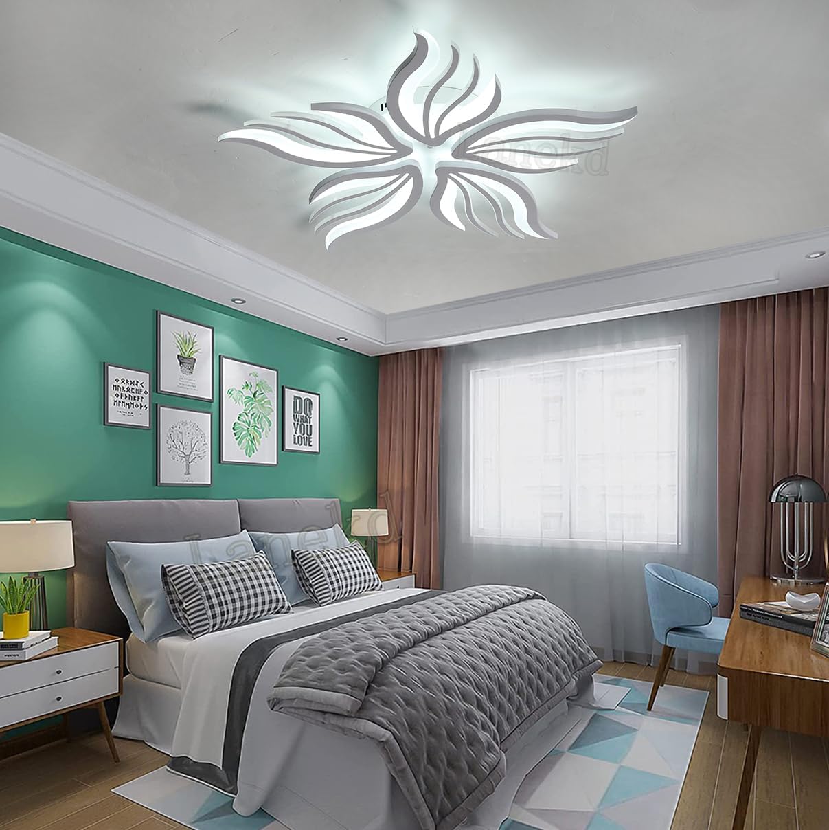 LED-es csillár távirányítóval SAKURA 62W, 5 szirom, hideg/meleg/semleges fény, szabályozható, fehér LED-es csillár távirányítóval Alapértelmezett cím Alessandro Design