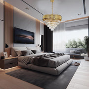 Candelabru Cristal VERSAILLES Supremo, CC900/800GD, 12xE14, Diametru 80cm, Auriu Lucios, Inaltime Reglabila, Metal si Cristal Candelabre Cristal Default Title Alessandro Design
